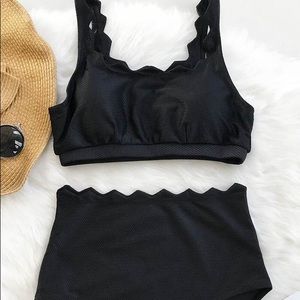 XL Cupshe NWT Scalloped High Waisted Bikini